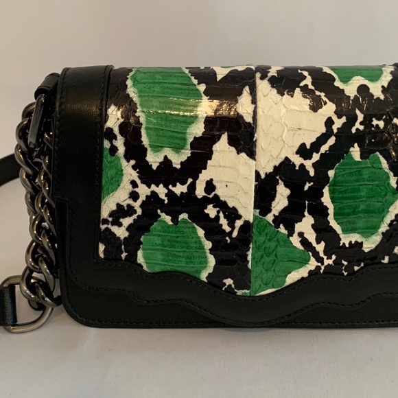 Thale Blanc Saffiano Snakeskin Leather Crossbody. - Picture 4 of 8